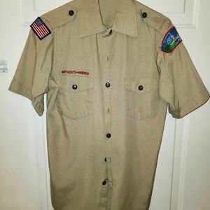 BSA Boy Scout Adult Uniform Shirt - Used Men's Small